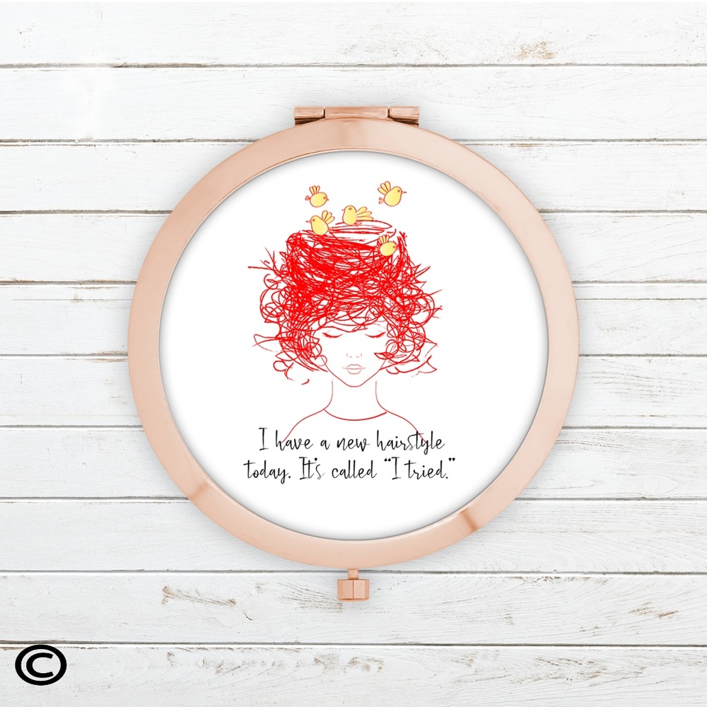 Funny Motivational Compact Mirrors